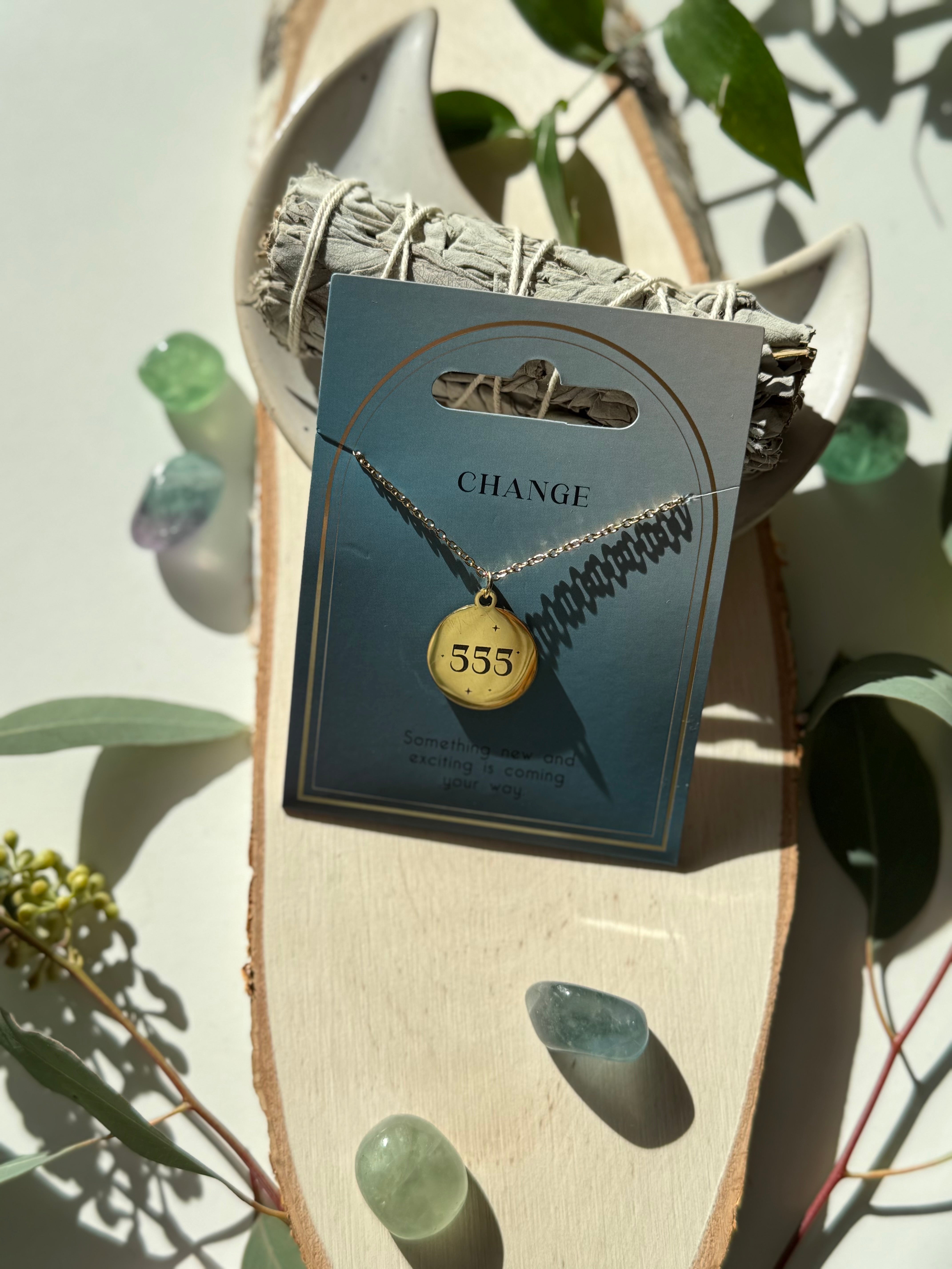 Engelszahl Halskette 555, Veränderung & Freiheit