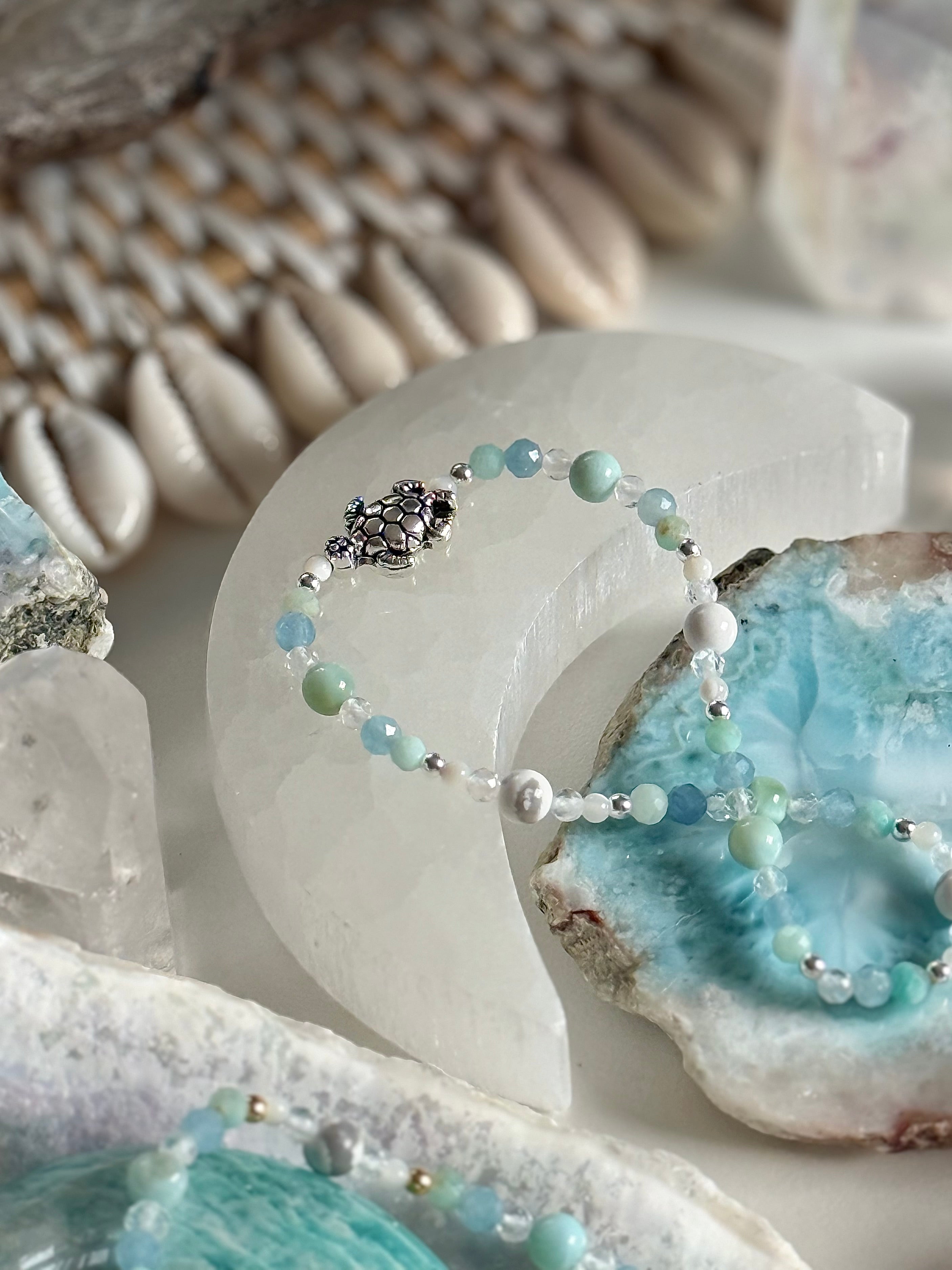 Selenit Platte Halbmond