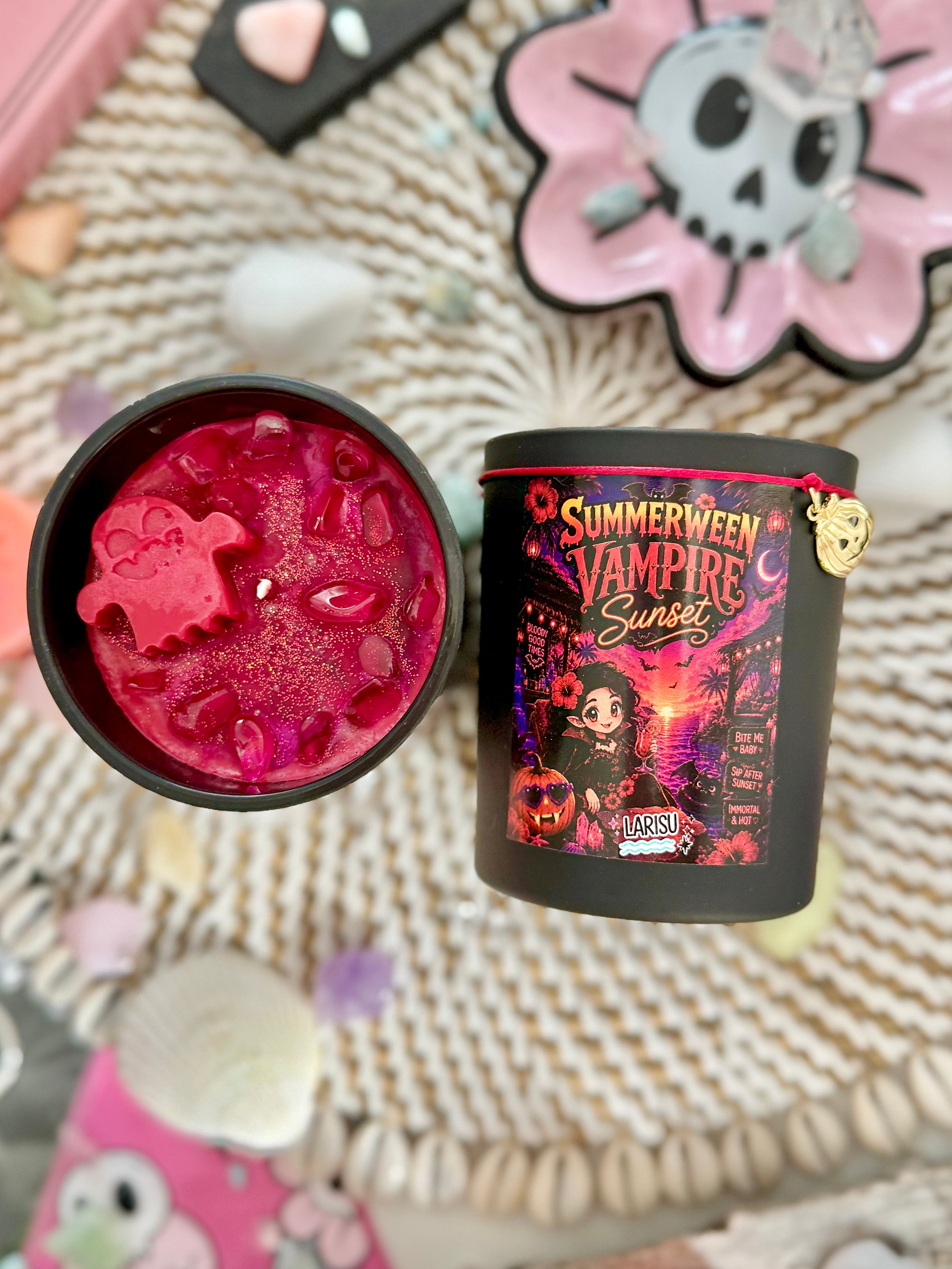 Kristallkerze Summerween "Vampire Sunset", limitiert