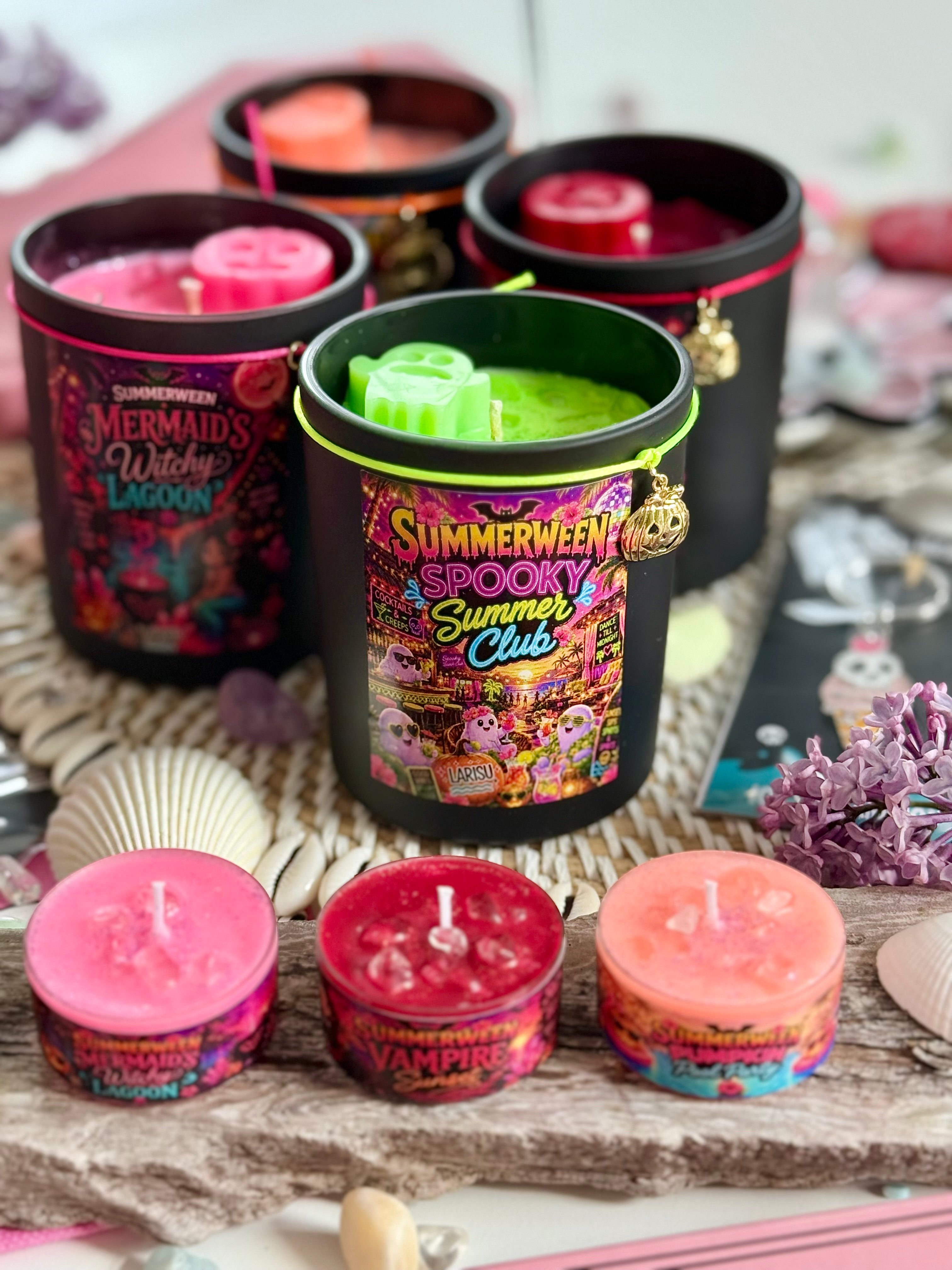 Kristallkerze Summerween "Spooky Summer Club", limitiert