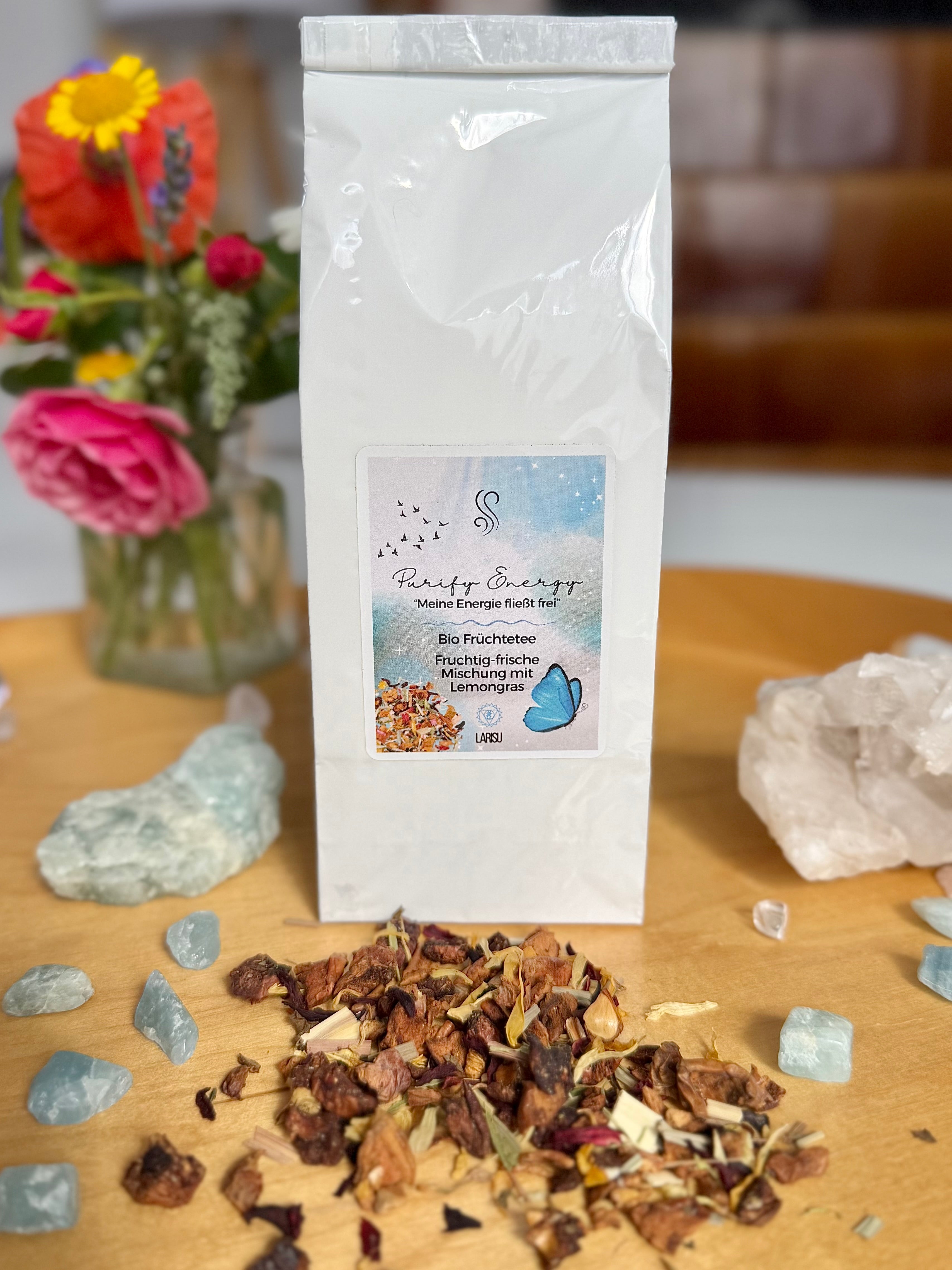 Bio Früchtetee „PURIFY ENERGY - Meine Energie fließt frei“, 100g