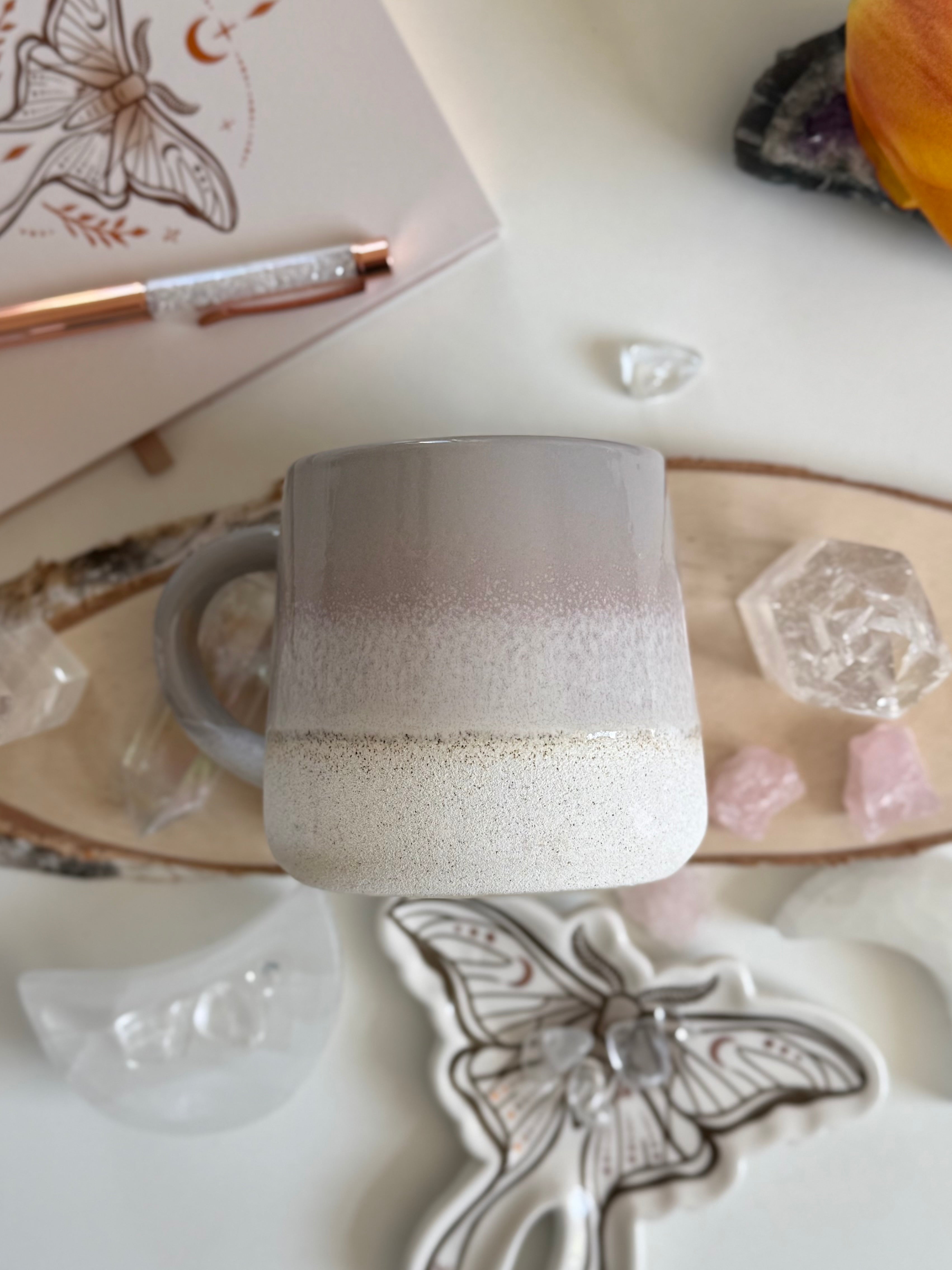 Keramik Becher grau Ombre