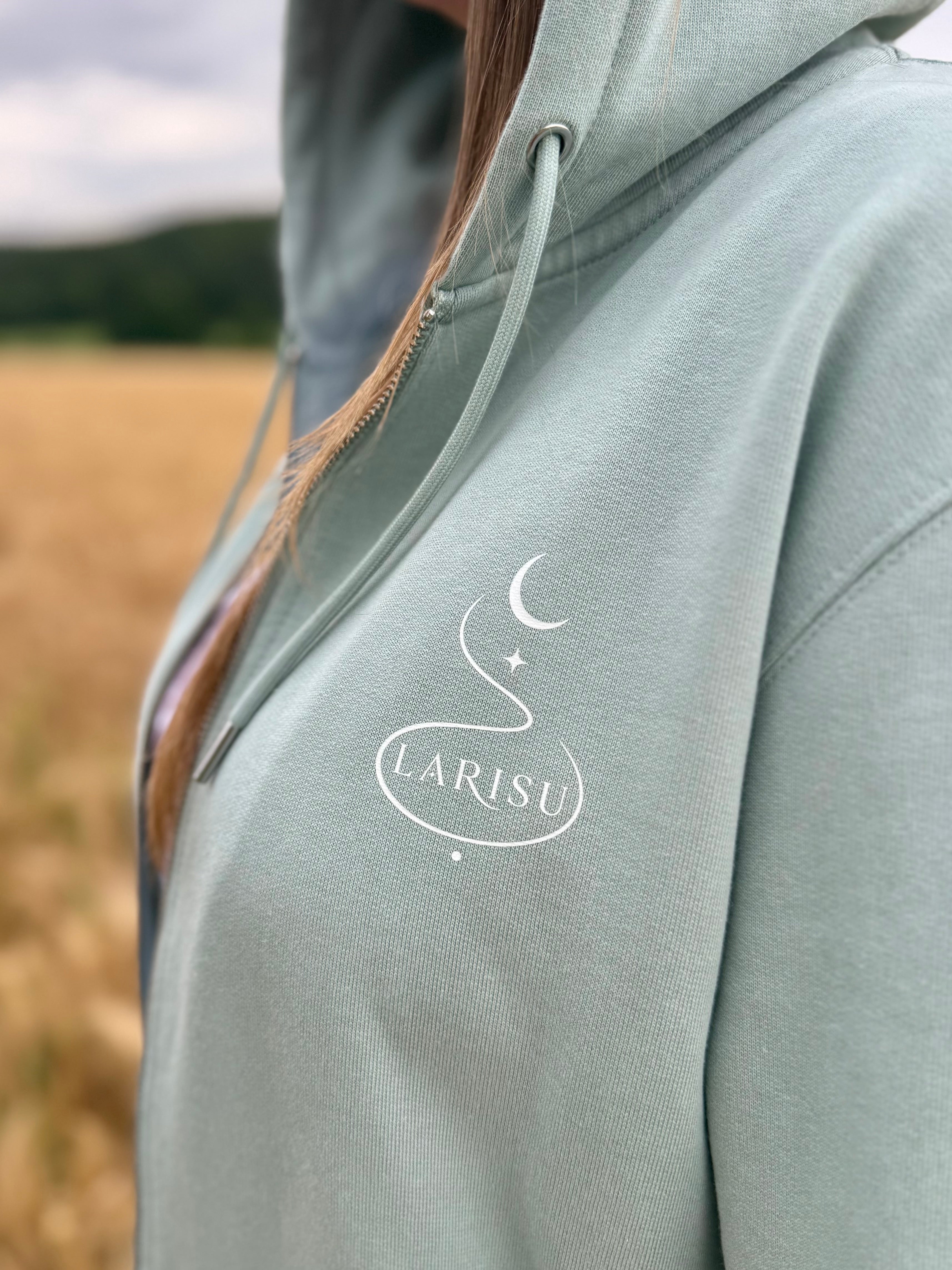 Zip Hoodie Aloe "MADE OF MOONLIGHT, BORN TO GLOW"