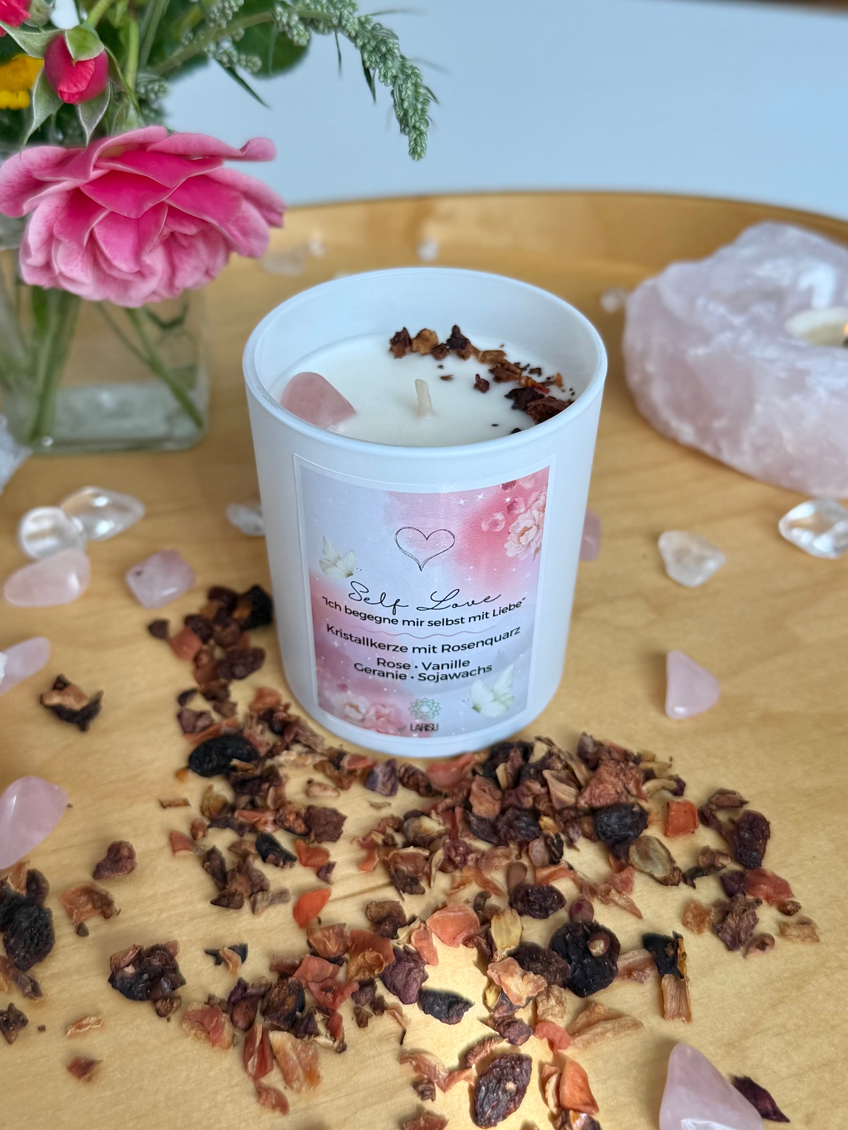 Kristallkerze „SELFLOVE - Ich begegne mir selbst mit Liebe“