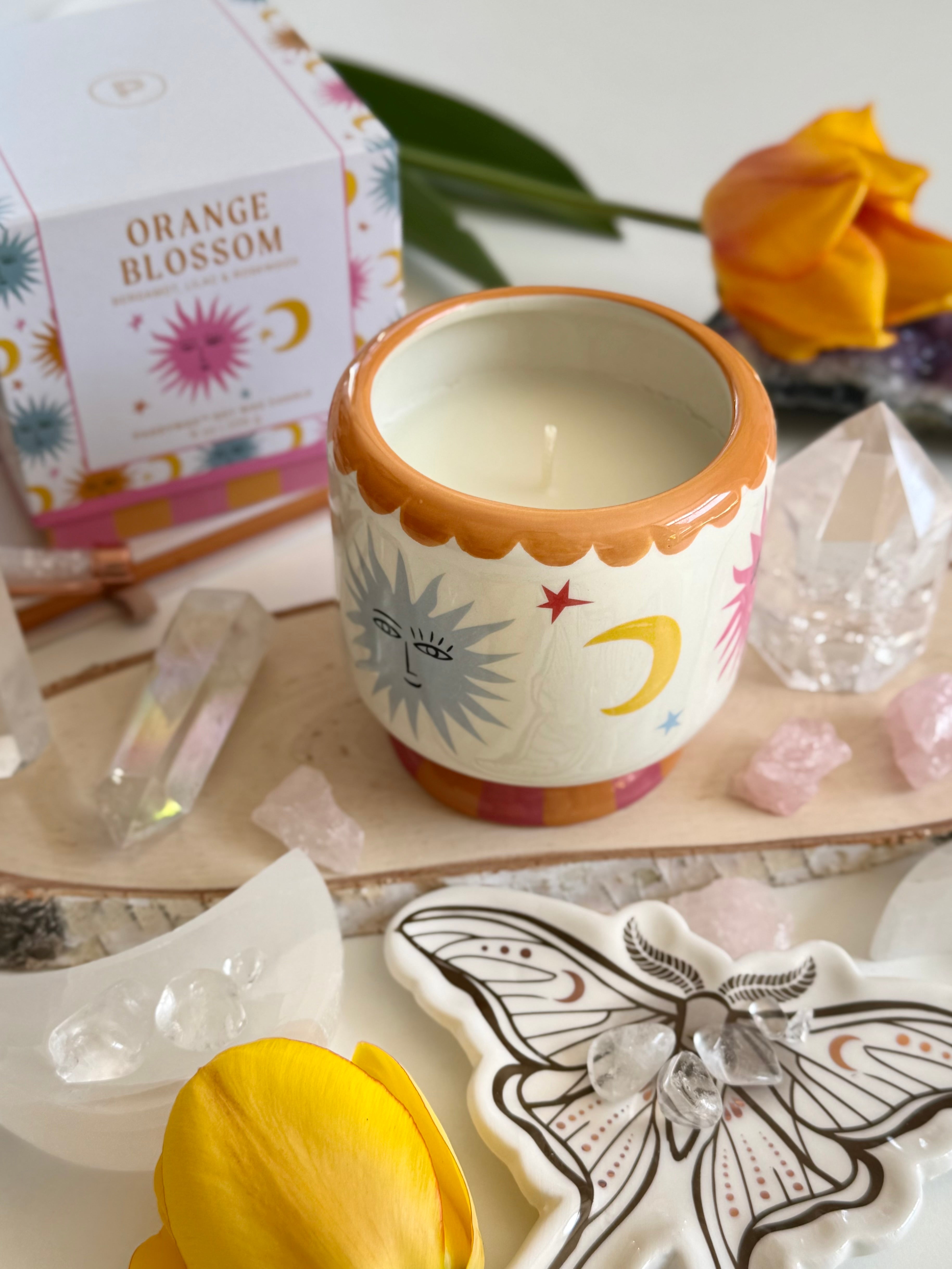 Duftkerze ORANGENBLÜTE im Keramikbecher, limitiert