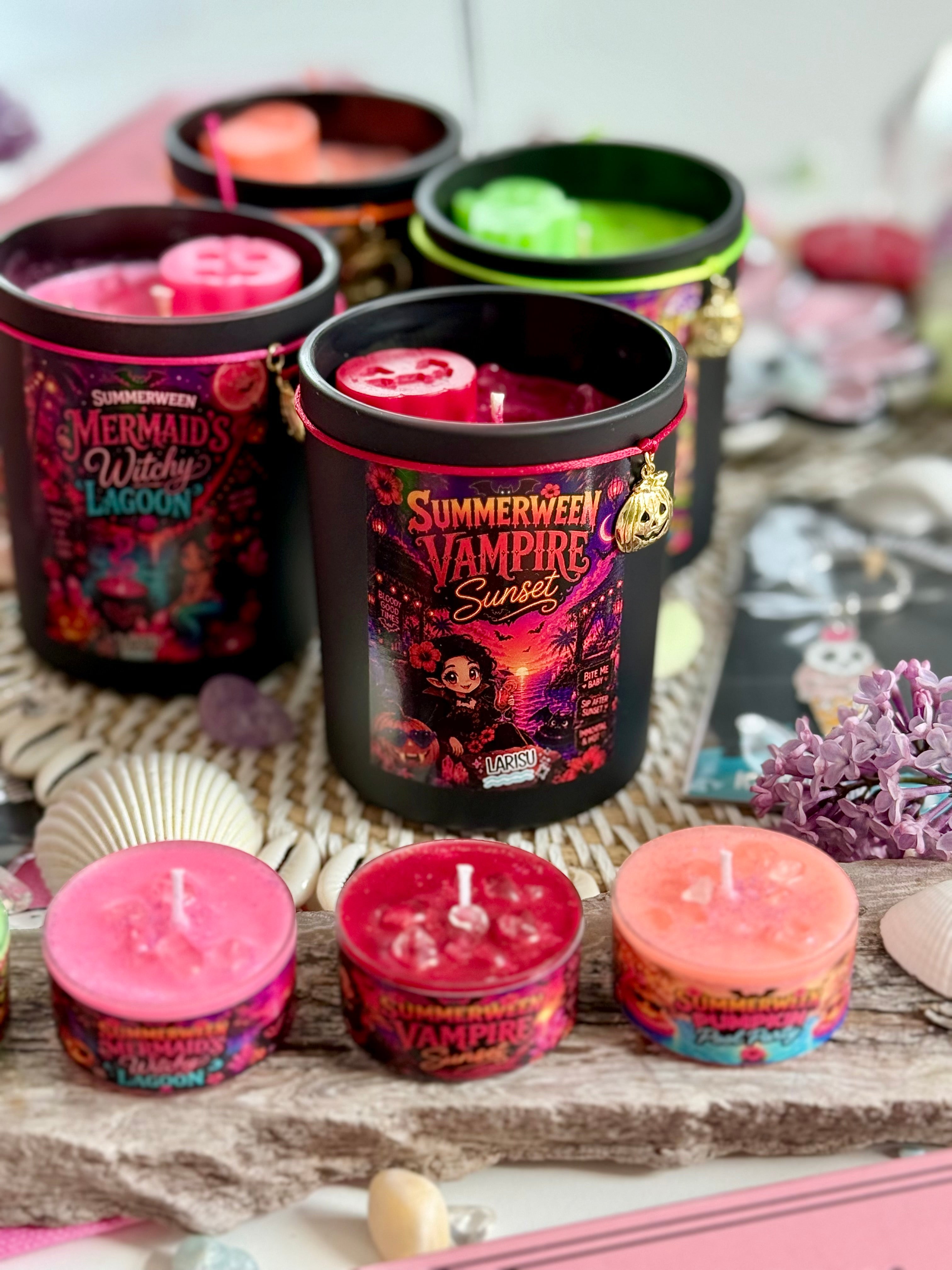 Kristallkerze Summerween "Vampire Sunset", limitiert
