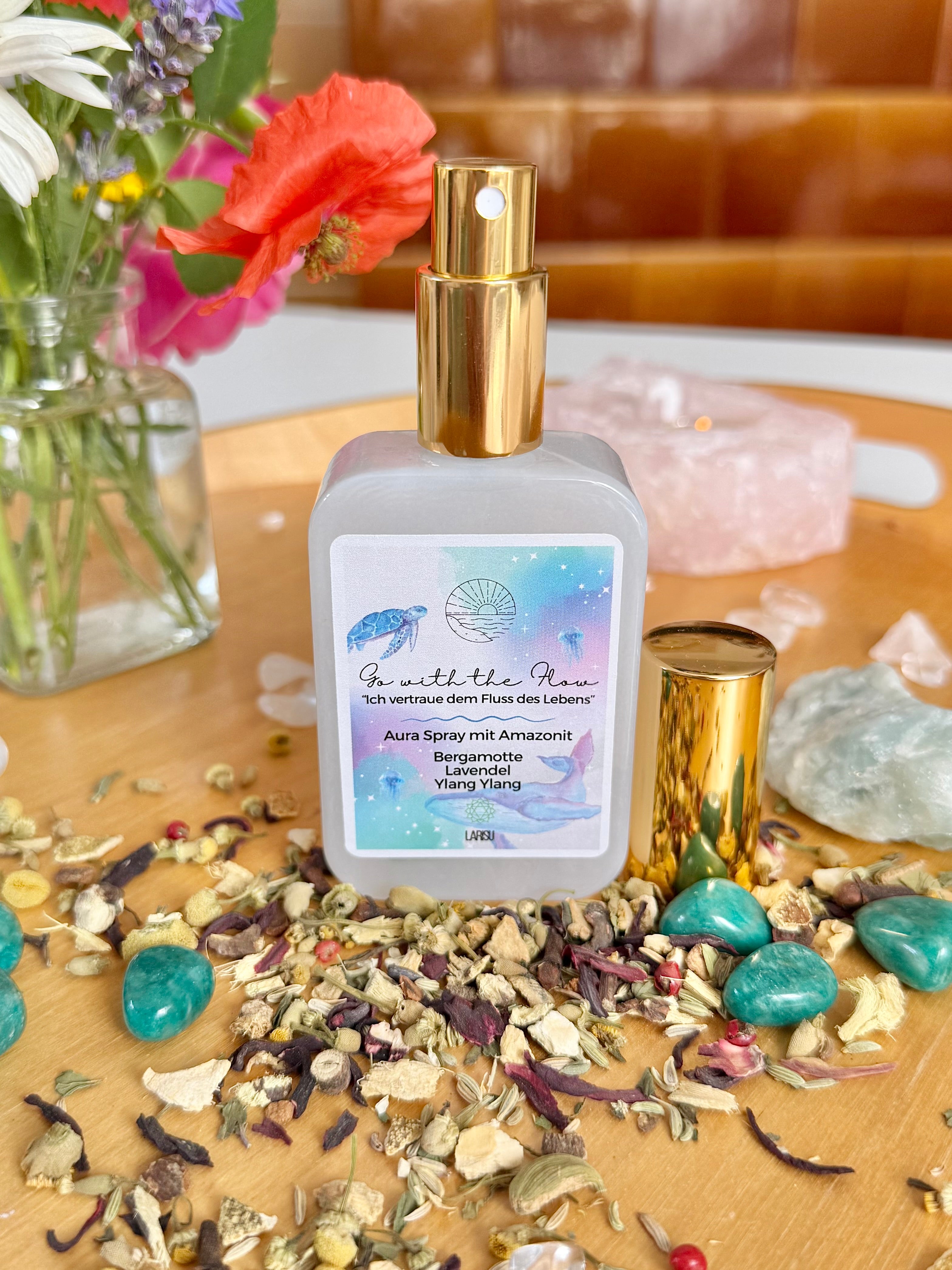 Aura Spray „GO WITH THE FLOW - Ich vertraue dem Fluss des Lebens“