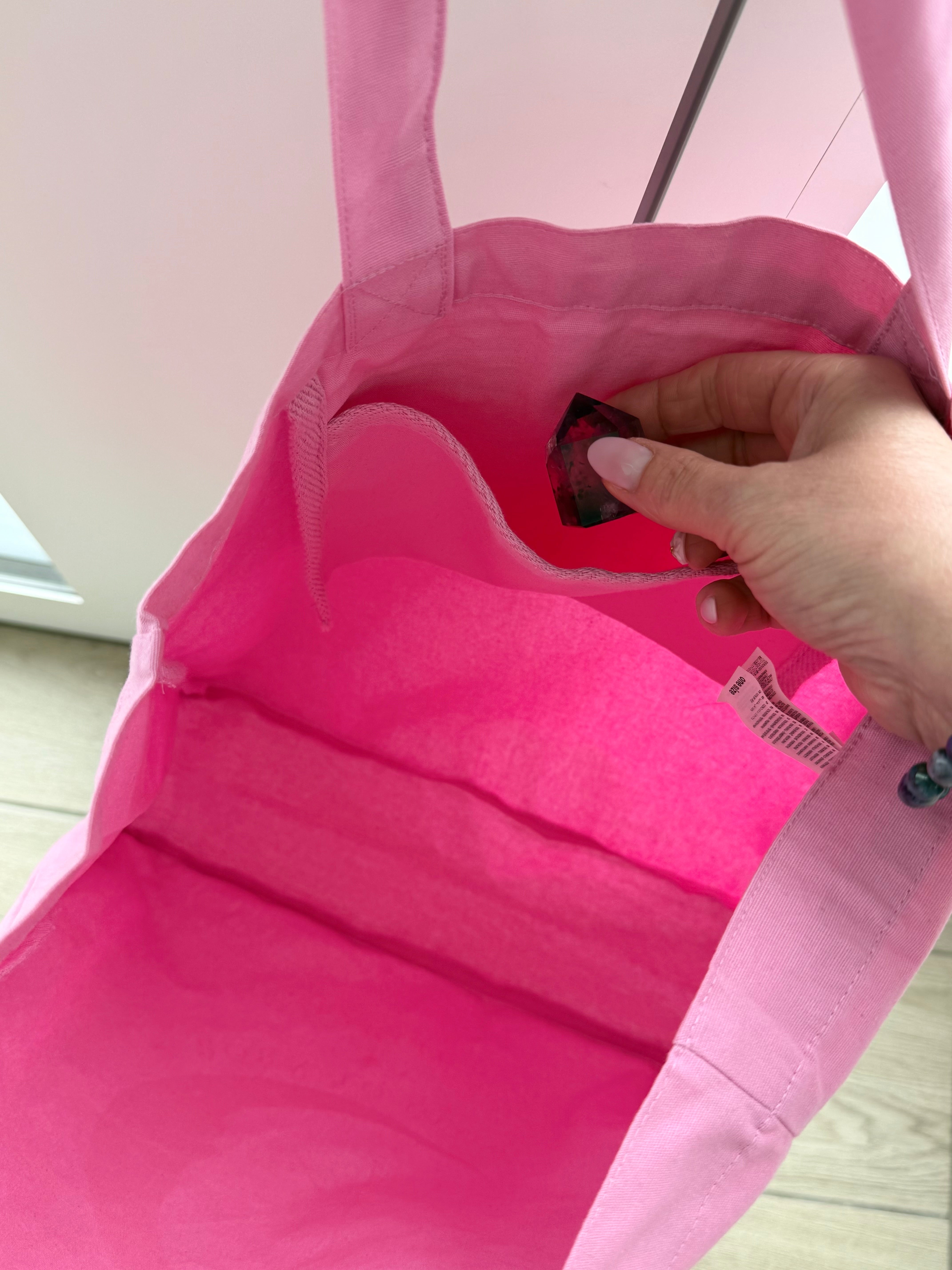 Baumwolltasche Pink "MADE OF MOONLIGHT, BORN TO GLOW"