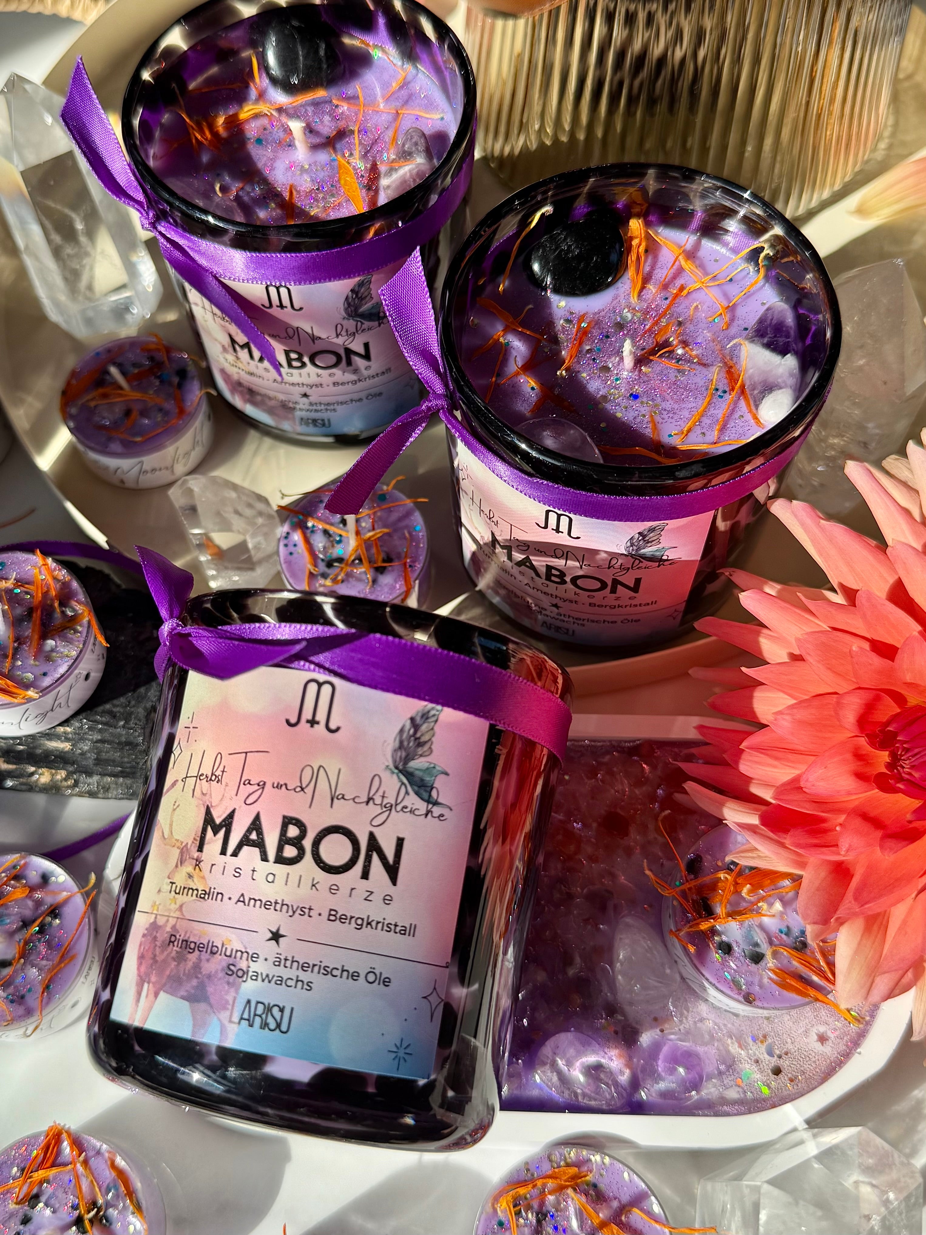 MABON Jahreskreis Kristallkerze, limitiert