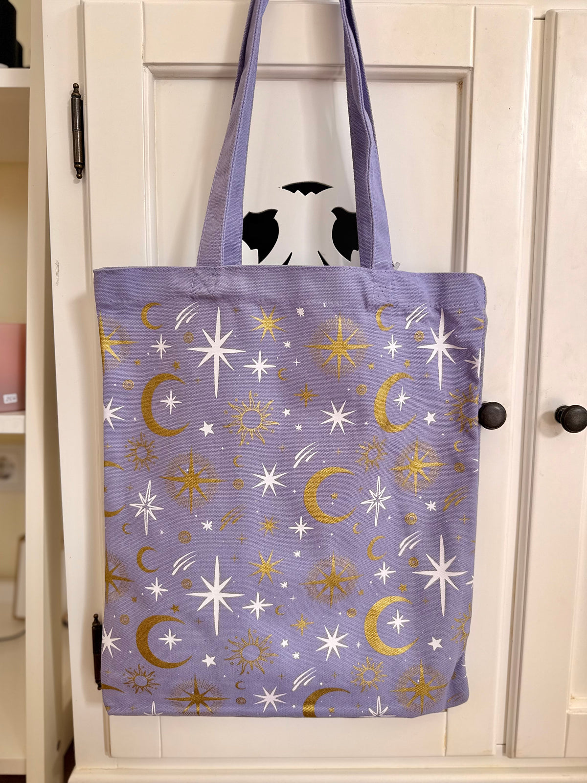 Tragetasche Lila Mond und Sterne