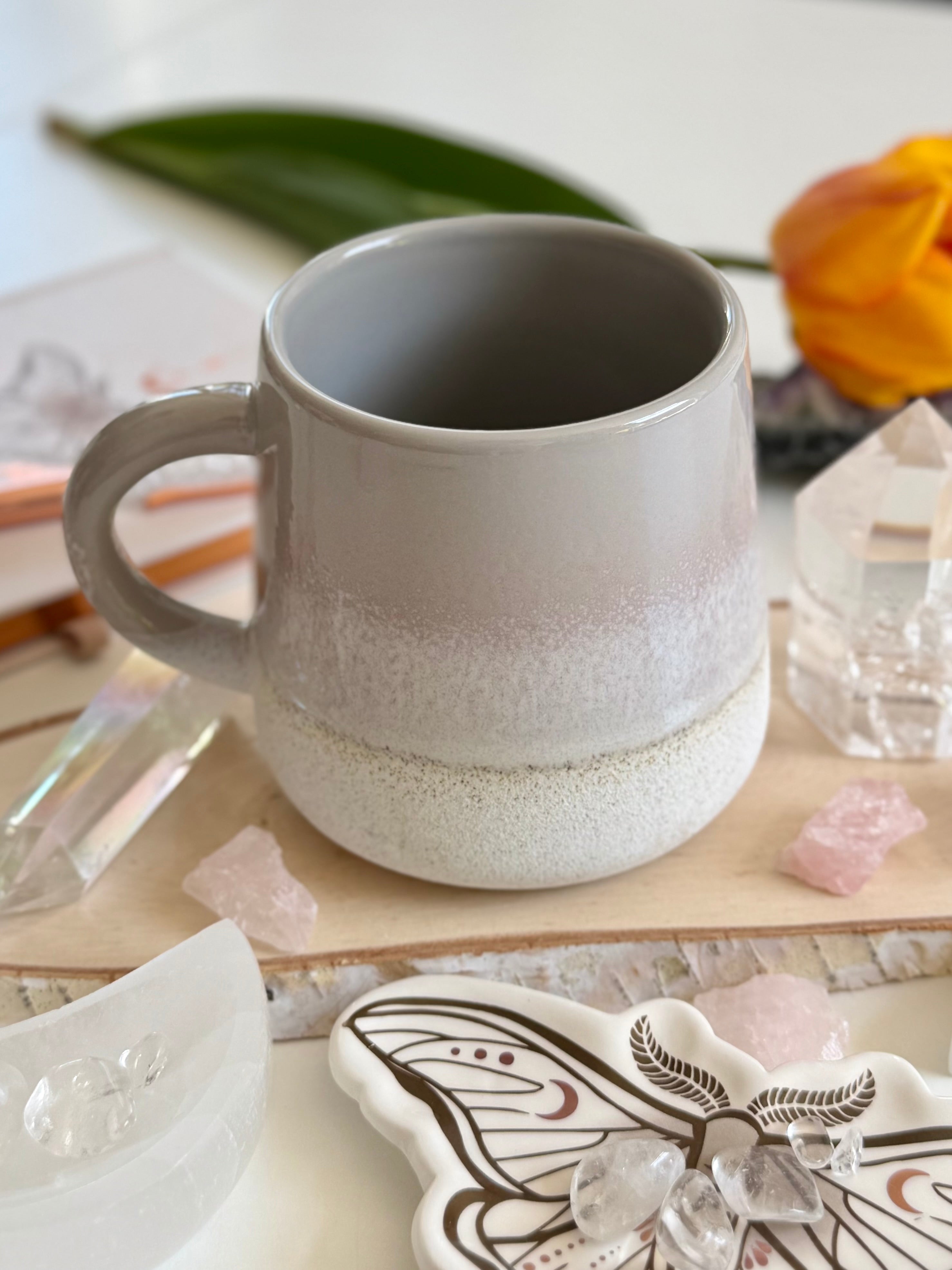 Keramik Becher grau Ombre