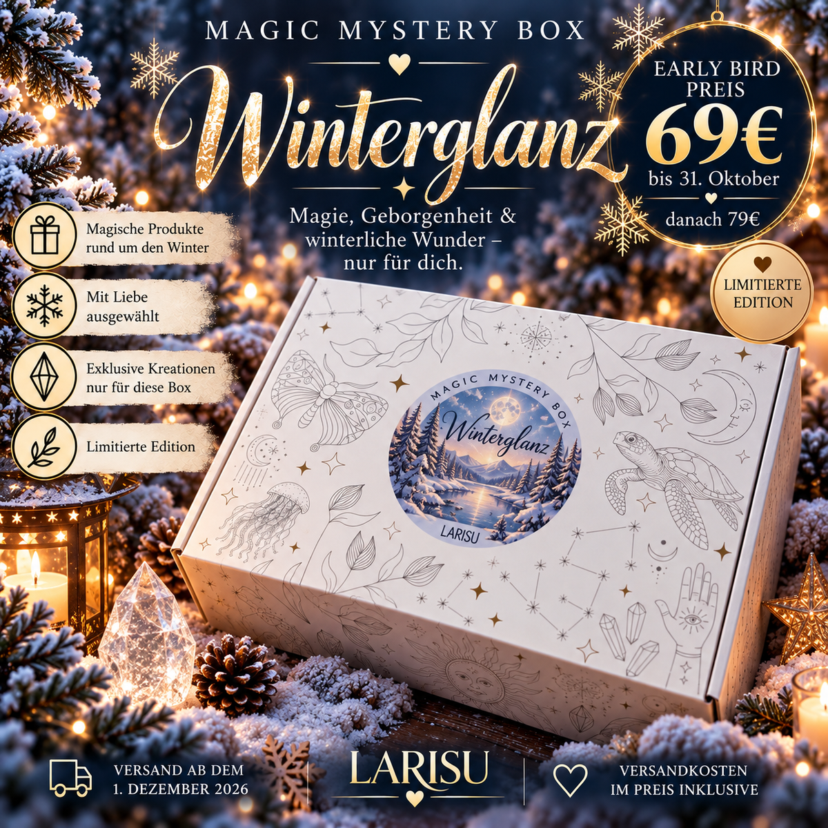 Vorbestellung Magic Mystery Box „Winterglanz“, Versand: Anfang Dezember