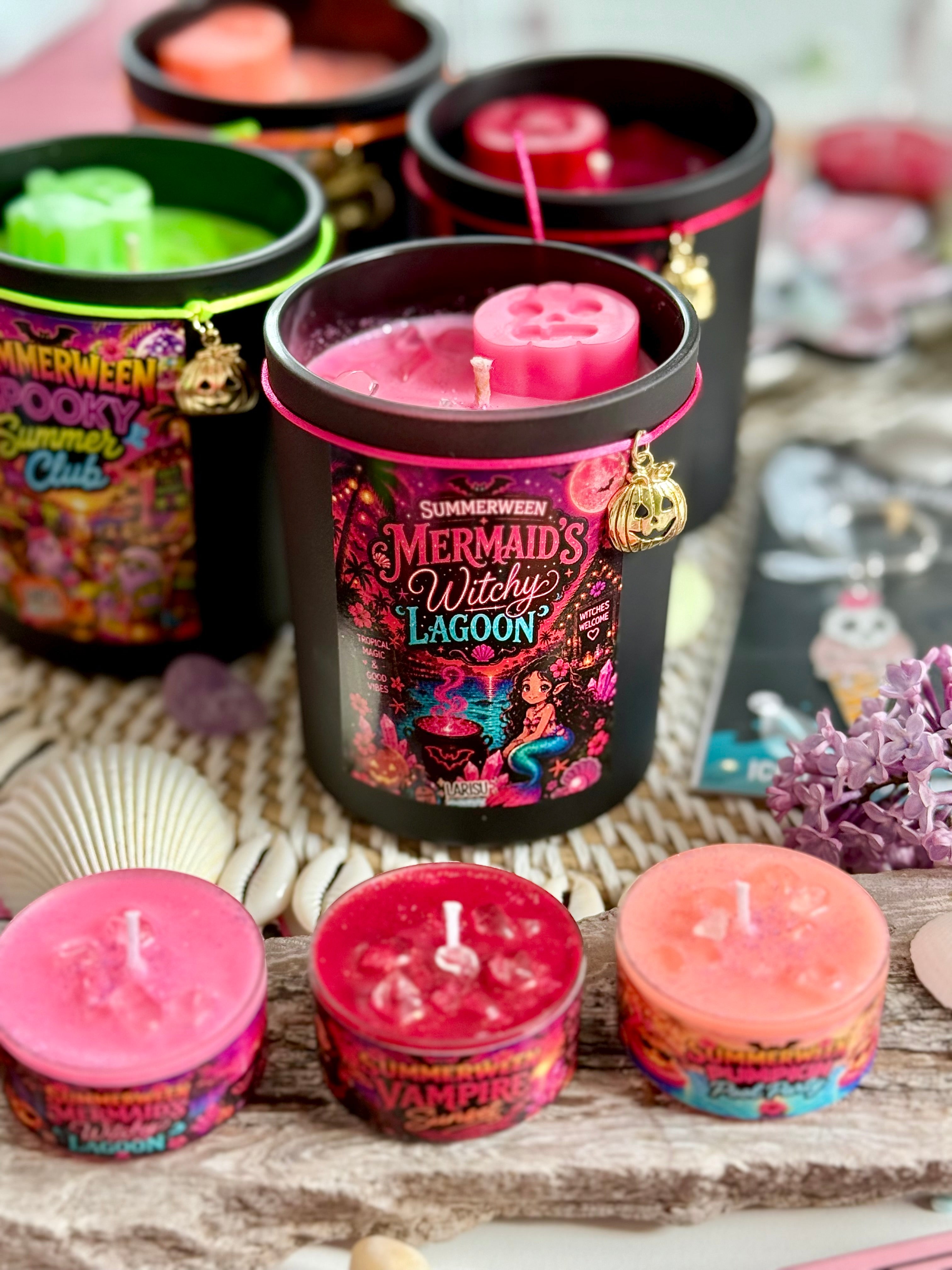 Kristallkerze Summerween "Mermaid´s witchy Lagoon", limitiert