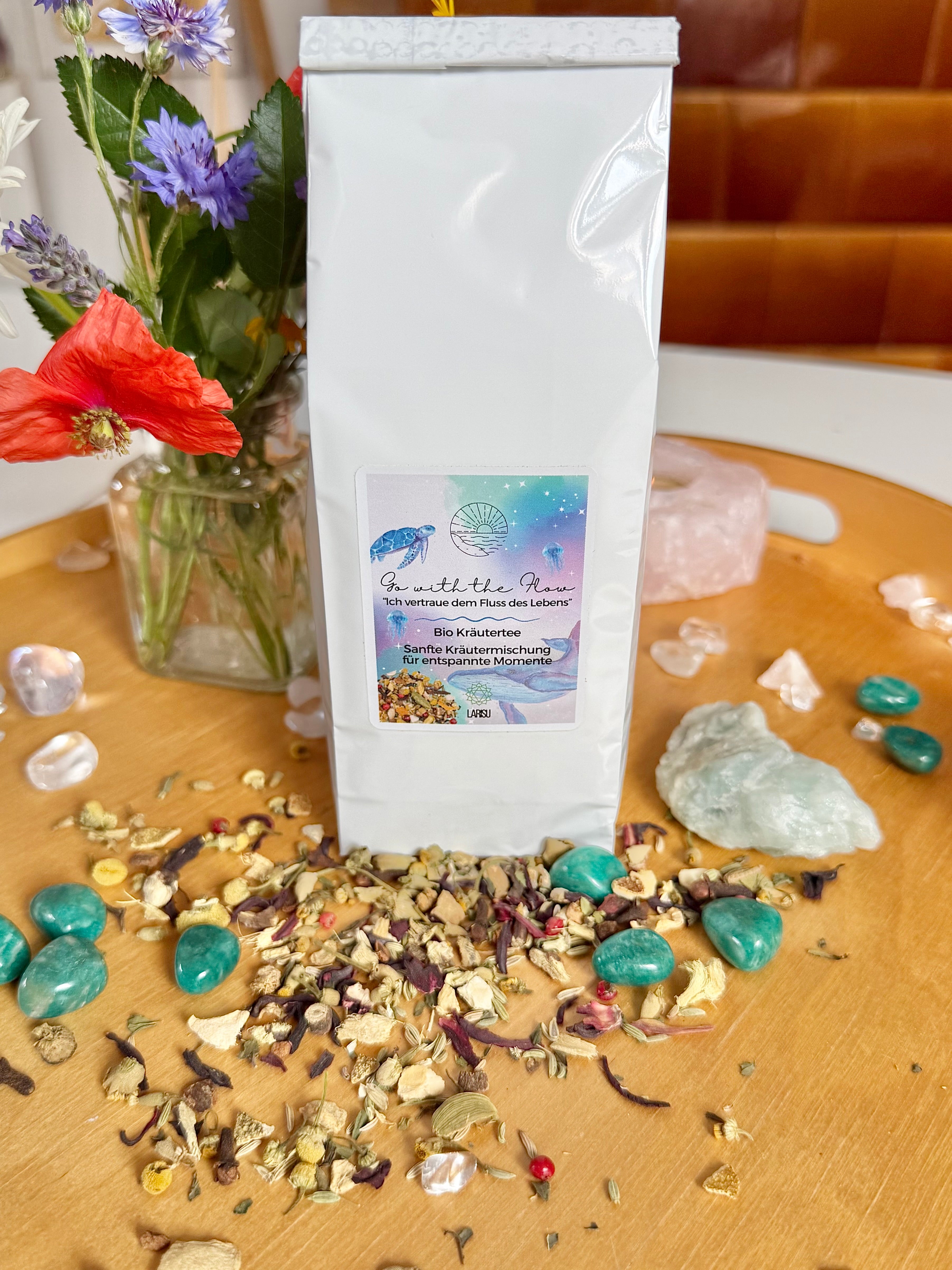 Bio Kräutertee „GO WITH THE FLOW - Ich vertraue dem Fluss des Lebens“, 125g