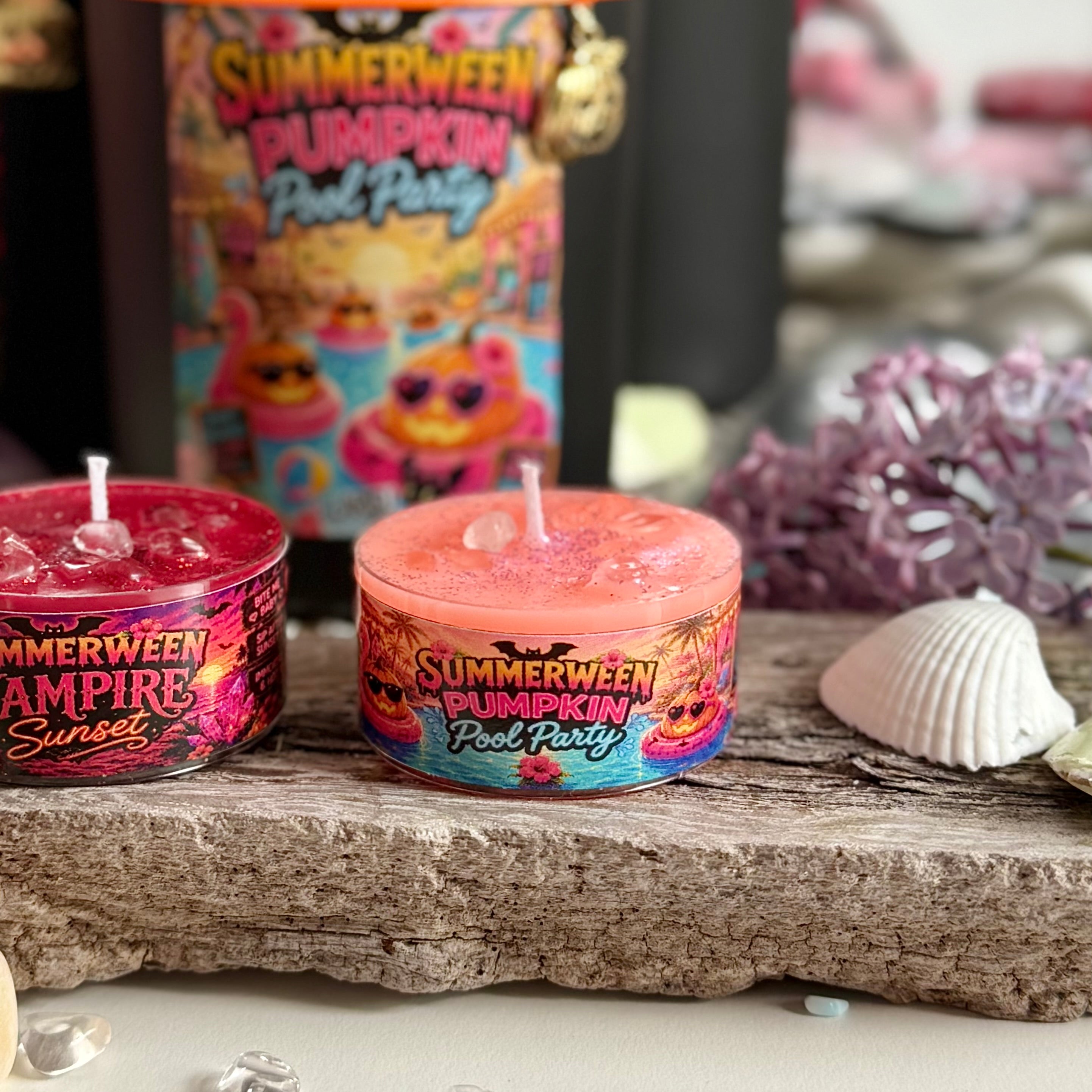Summerween Moonlight Teelicht "Pumpkin Pool Party", limitiert
