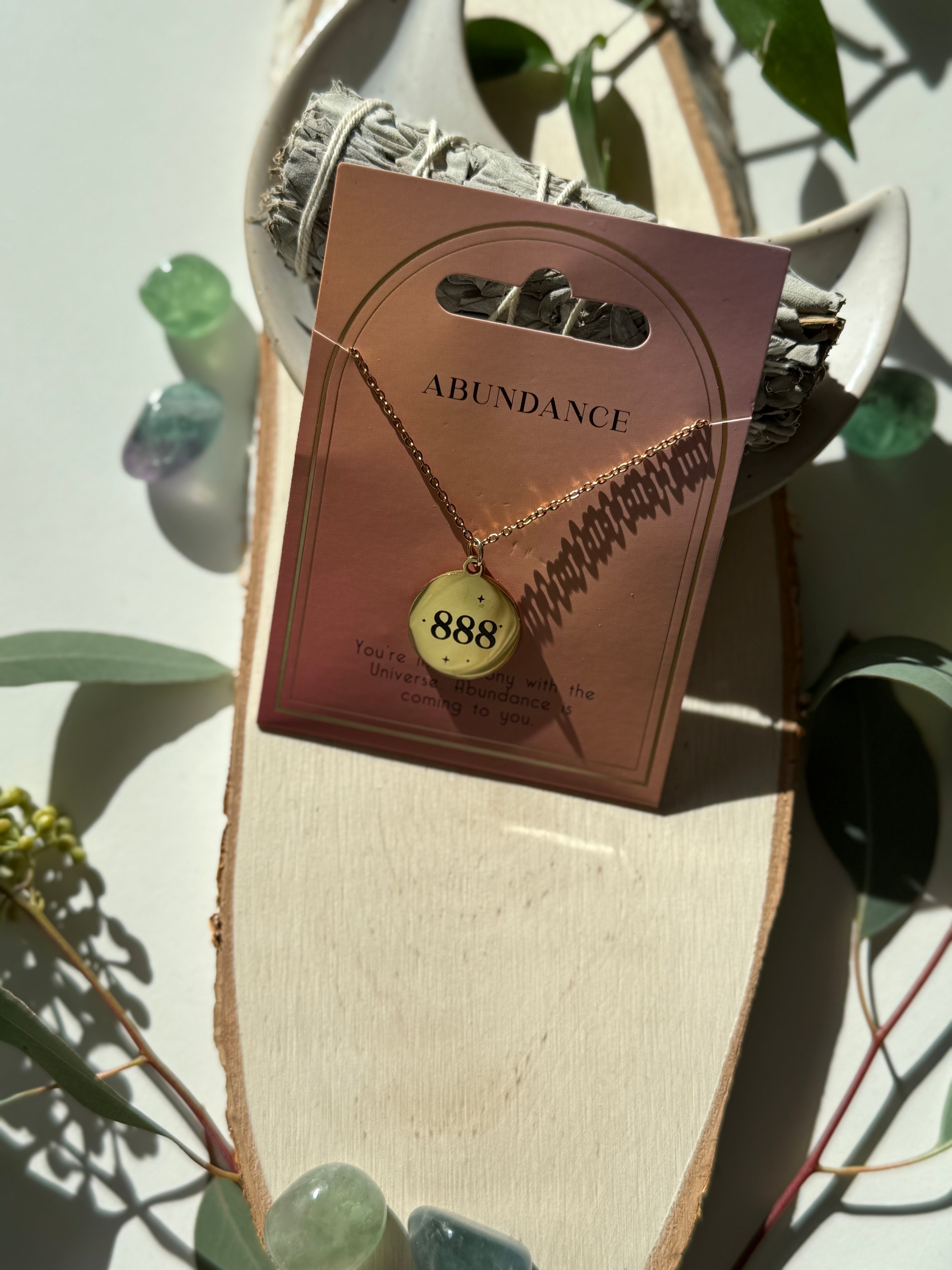 Engelszahl Halskette 888, Fülle & Erfolg