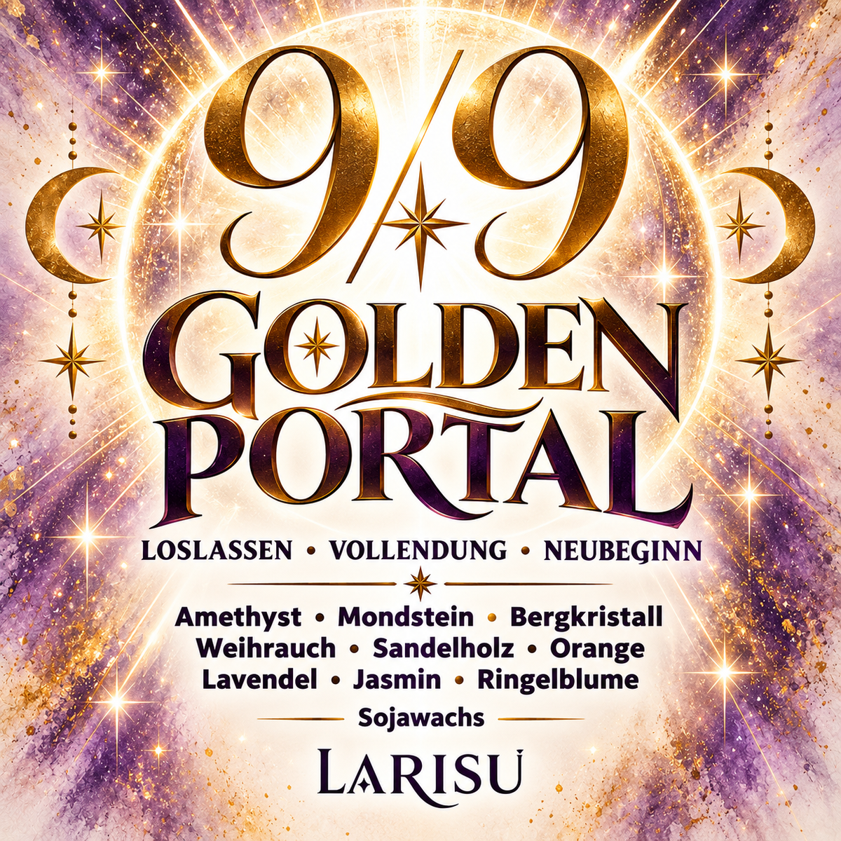 Kristallkerze "9/9 GOLDEN PORTAL", limitiert