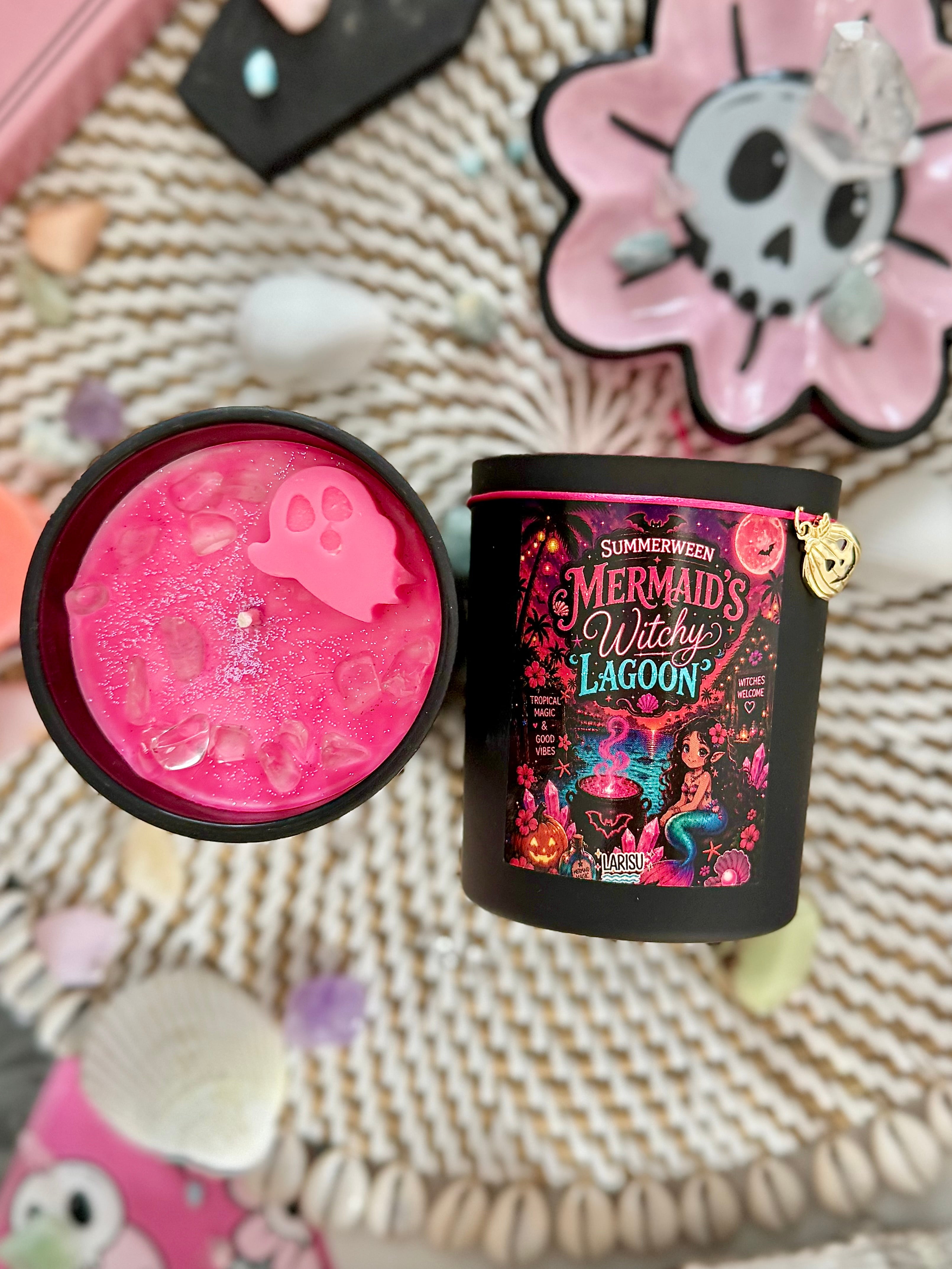 Kristallkerze Summerween "Mermaid´s witchy Lagoon", limitiert