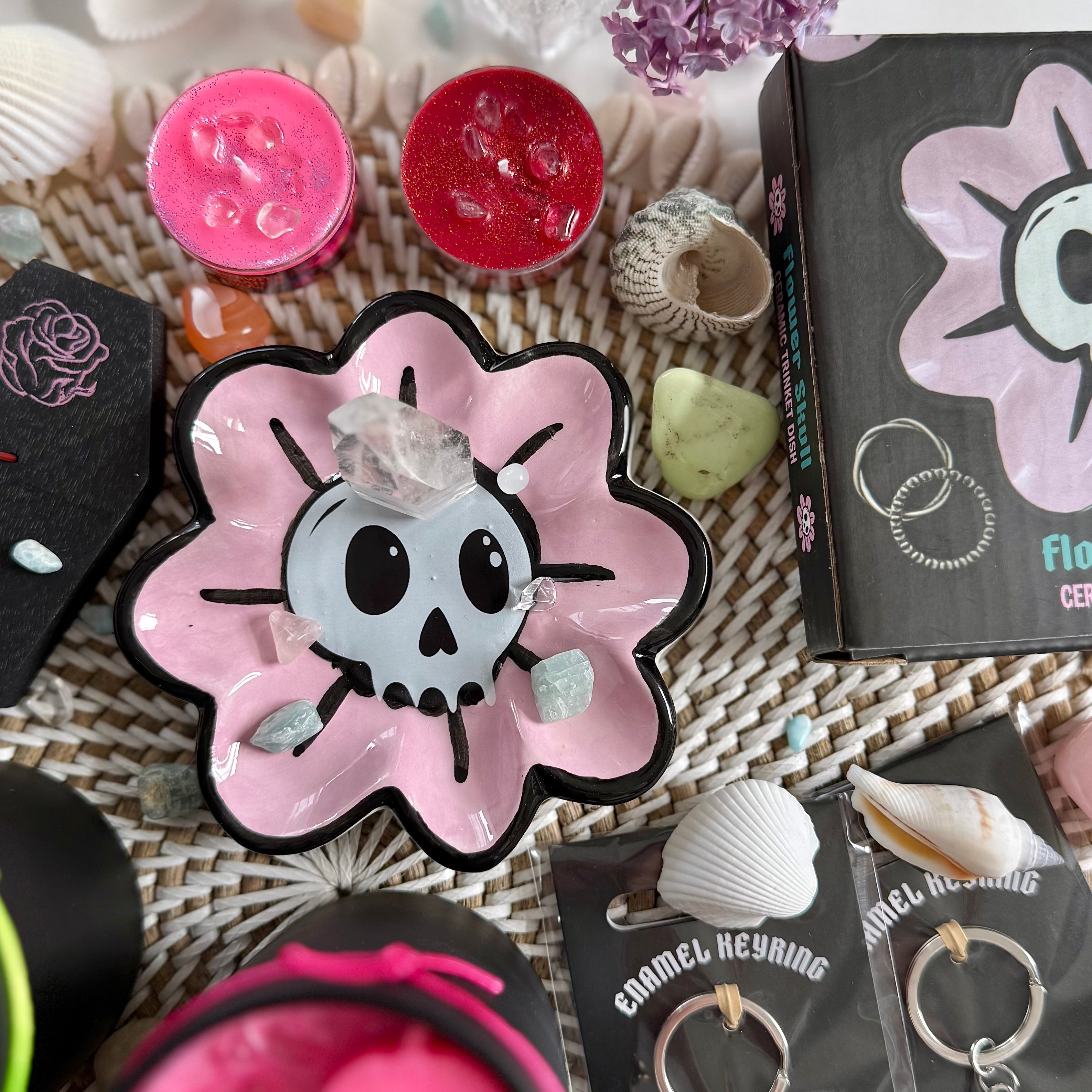 Schmuckschale „Flower Skull“