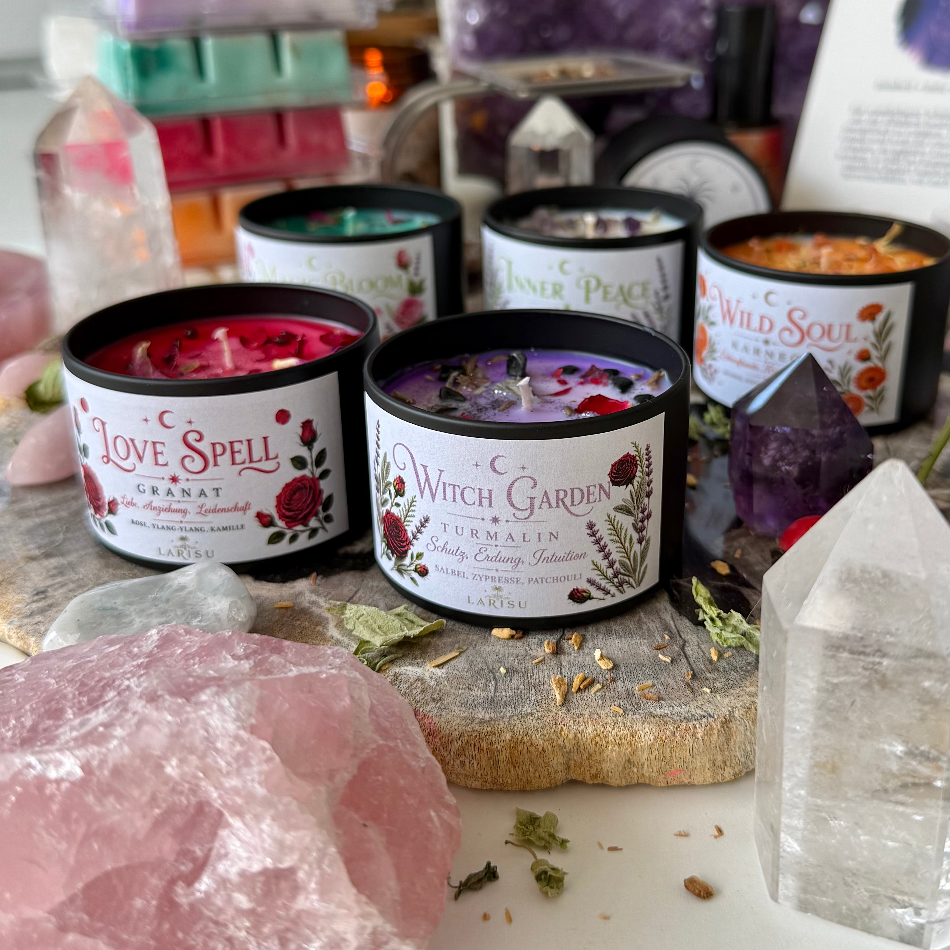 WITCH GARDEN Kristallkerze mit Turmalin