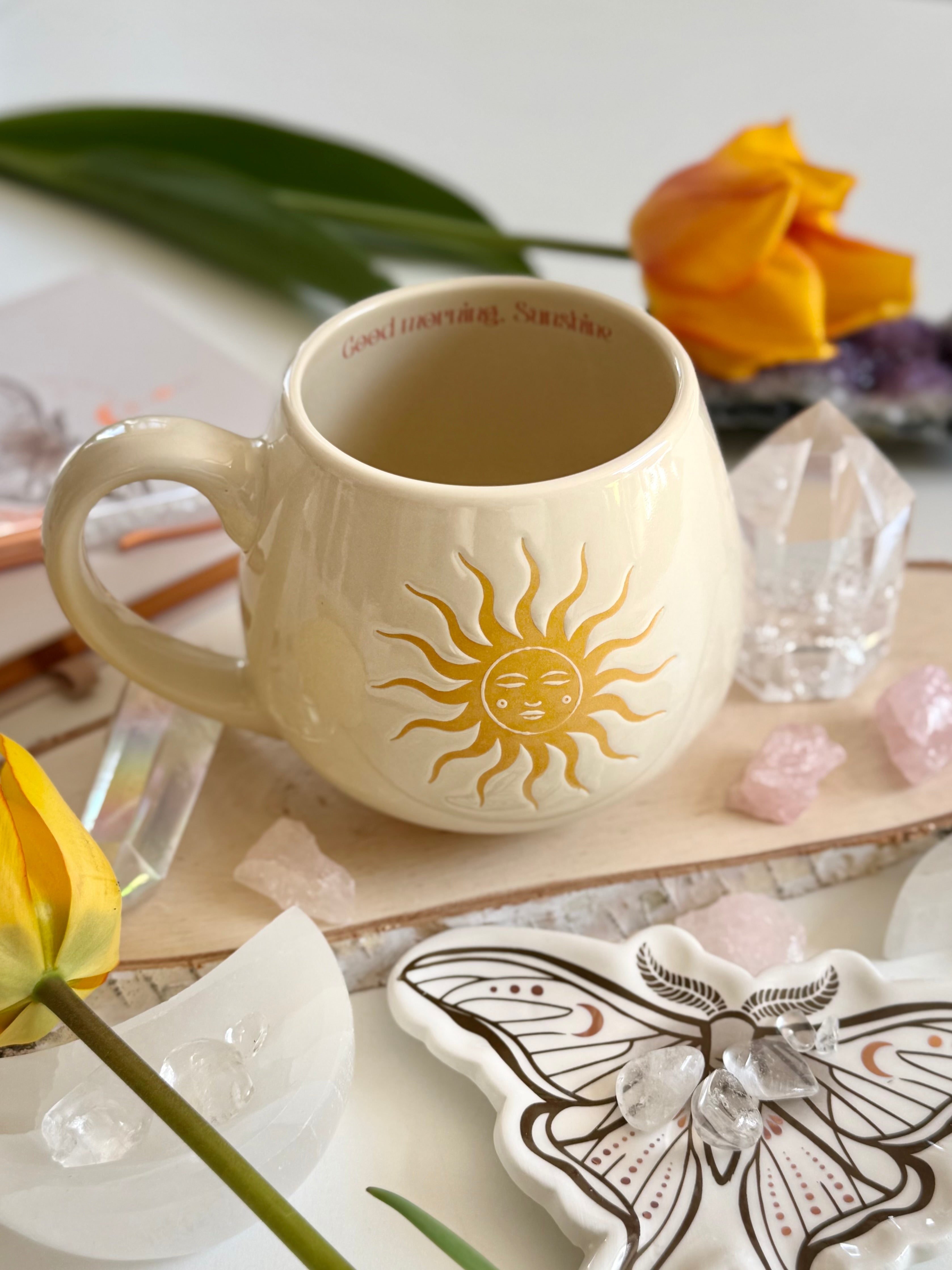 Keramik Becher Sonne