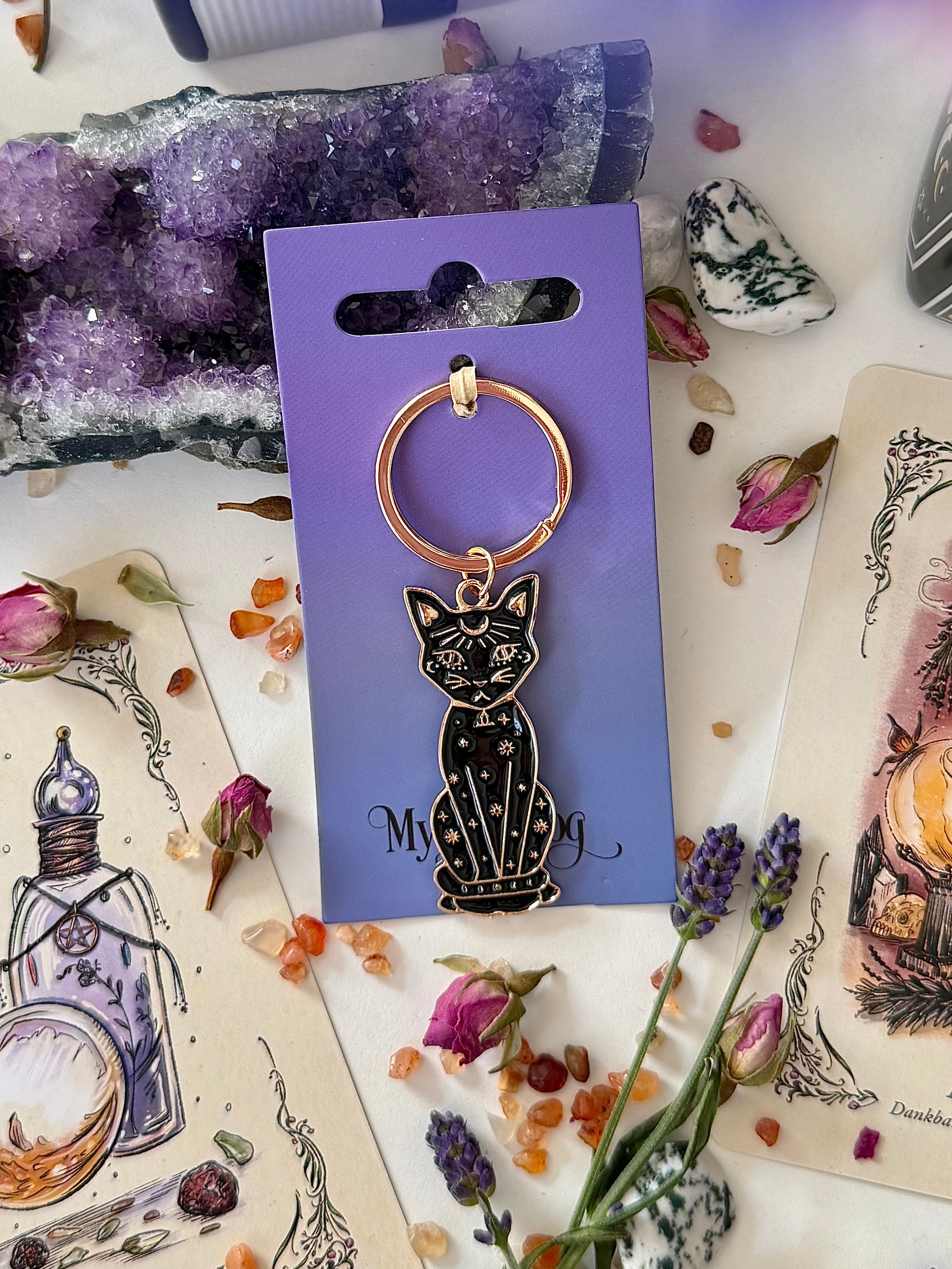 Schlüsselanhänger „Magick Black Cat“