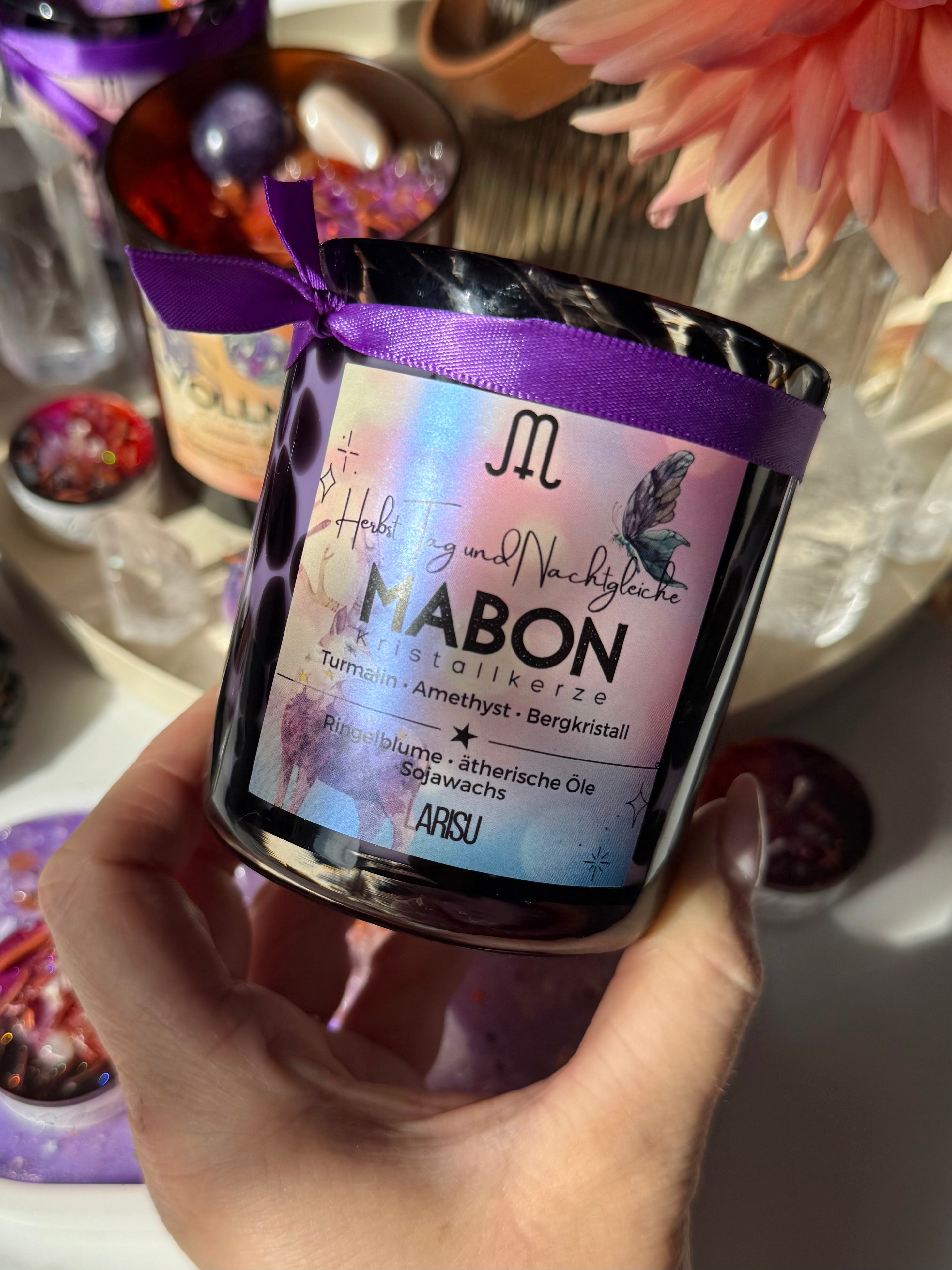 MABON Jahreskreis Kristallkerze, limitiert