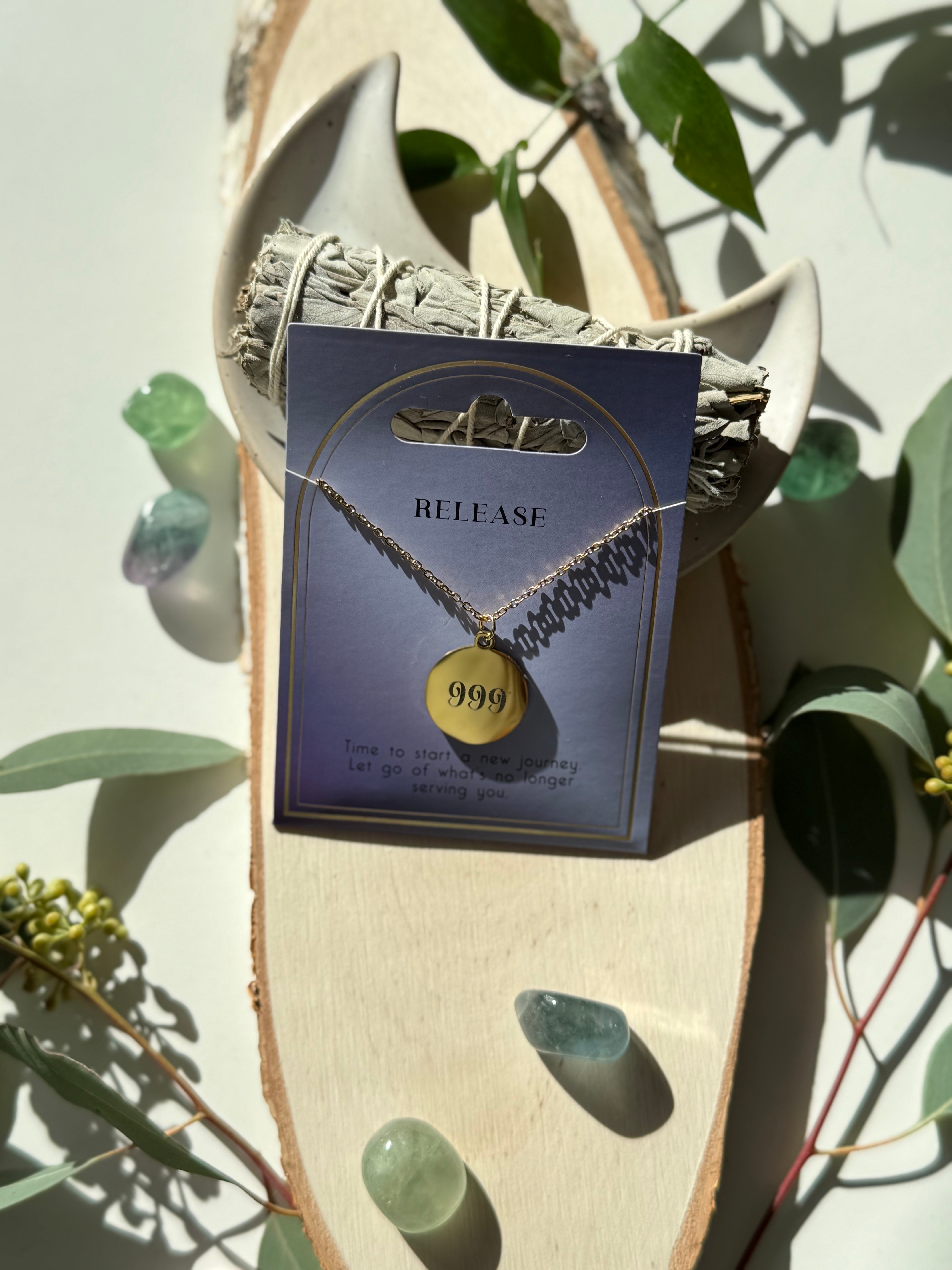 Engelszahl Halskette 999, Loslassen & Transformation
