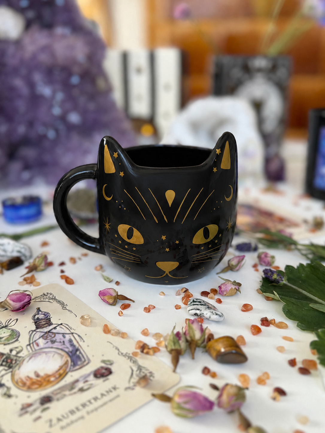 Tasse „Magick Black Cat Face“