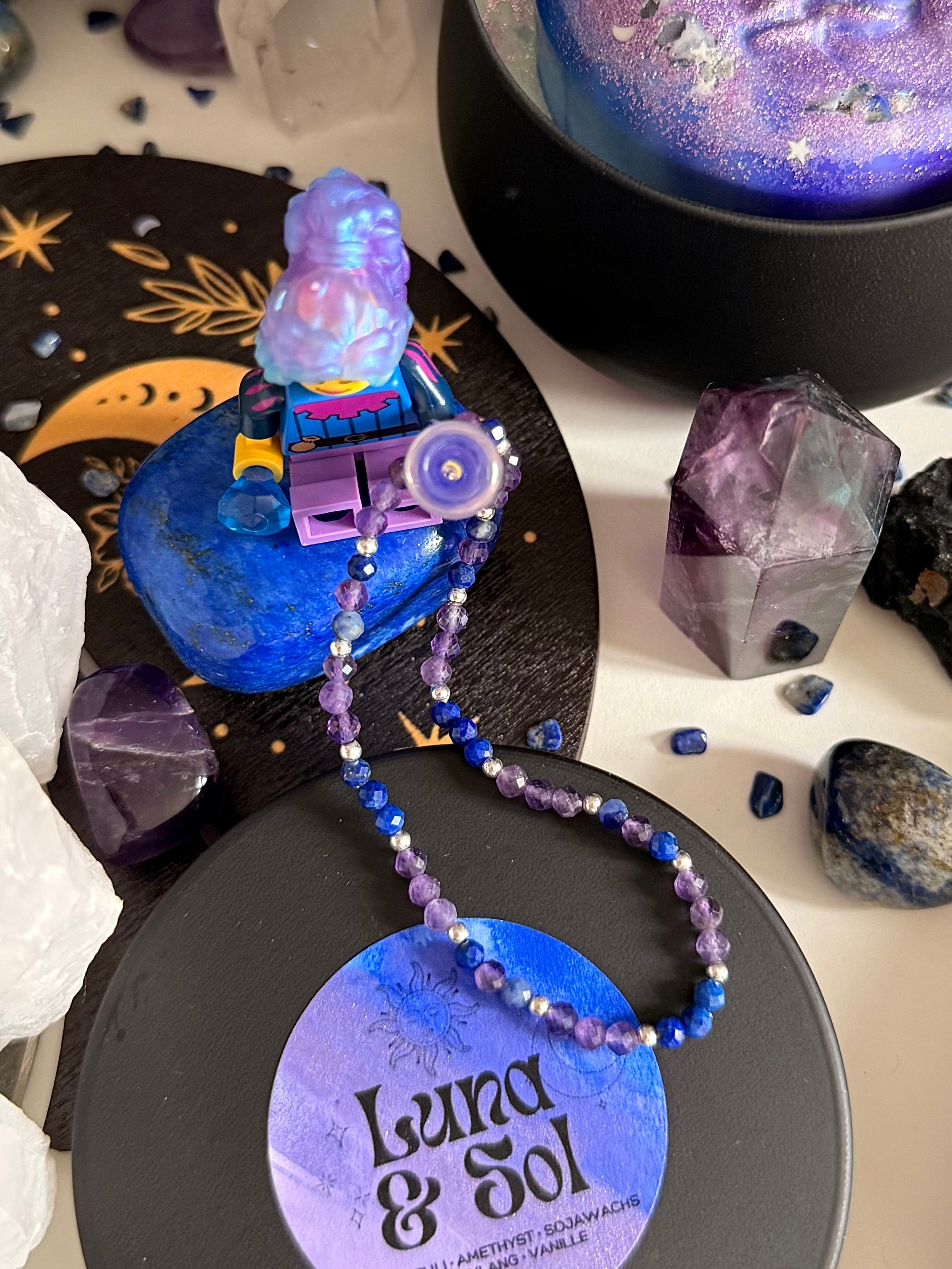 Armband mit Lapislazuli, Amethyst und Sodalith