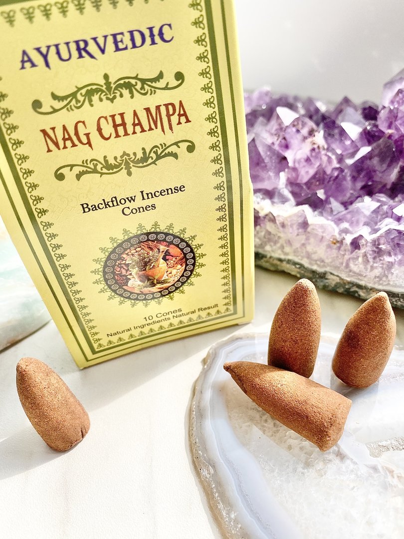 Rückfluss Räucherkegel Nag Champa