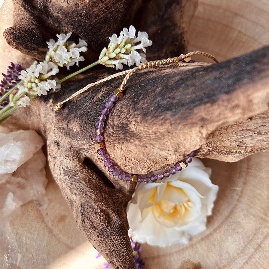 Armband Amethyst verstellbar